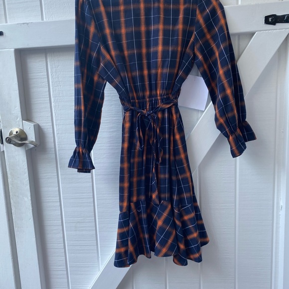 Colorish long sleeve dress with orange and blue - Picture 8 of 8